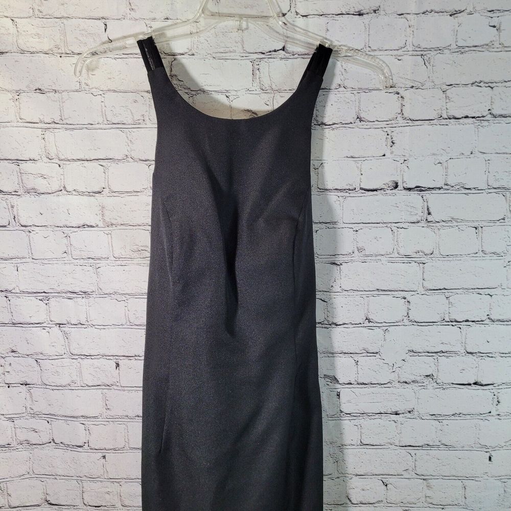 Nadine Evening Gown Womens Black Excellent Open Back Crisscross Formal Dress